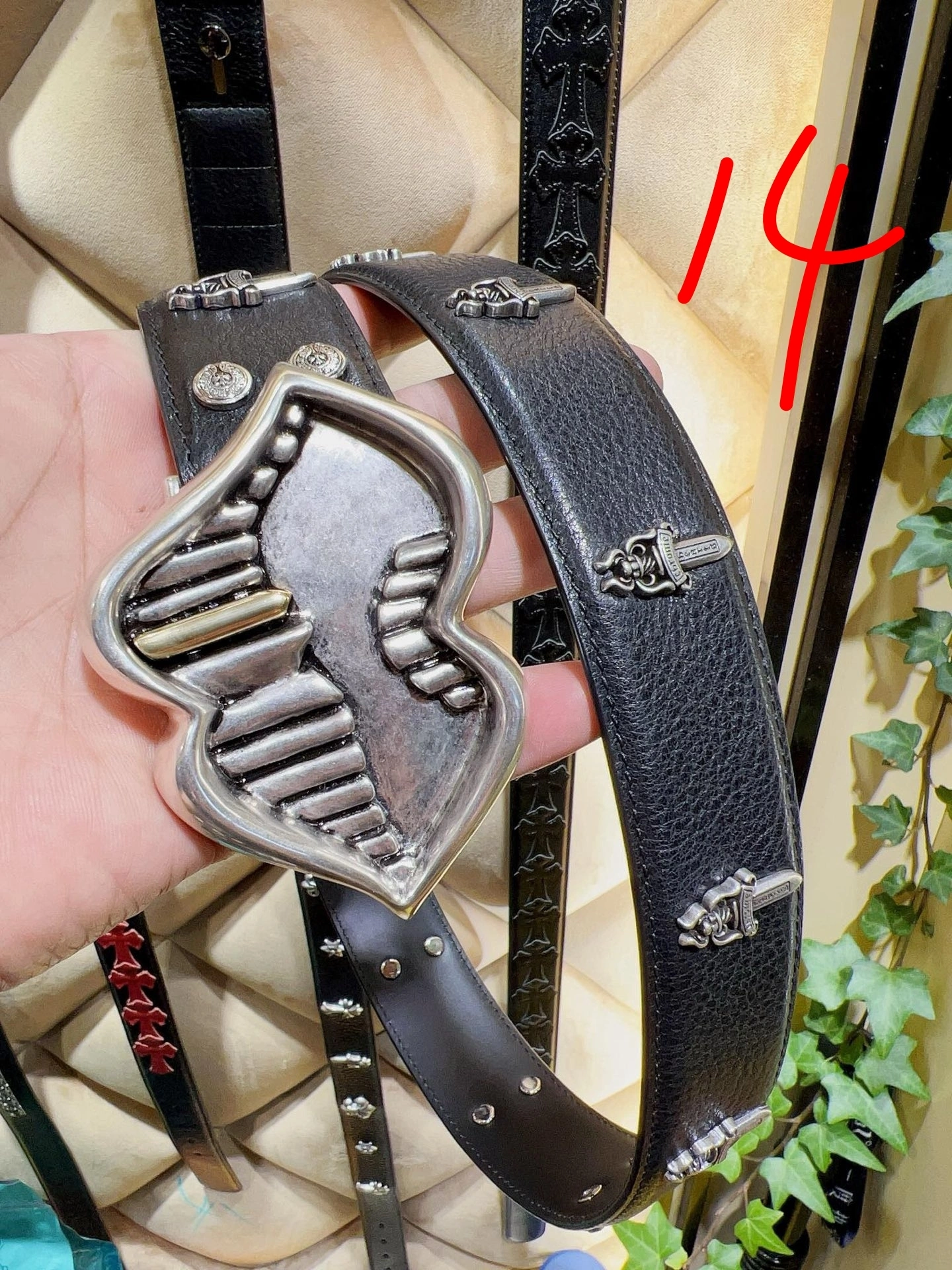 Barbara-- 3hro75 cowhide 925 silver 3.8cm 16Colour item:E-S333L0411-16